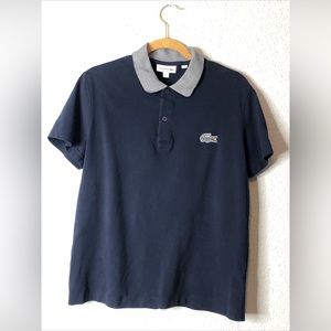 lacoste mens Navy polo shirt size medium 100% cotton